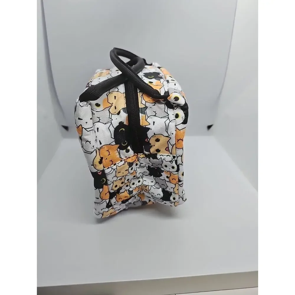 YORWPEX Cute Cat Insulated Lunch Bag Cooler Tote School Work NEW